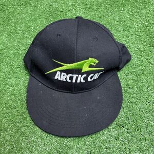 Arctic Cat Snapback Hat Black Embroidered Logo Adjustable 6 Panel Cap